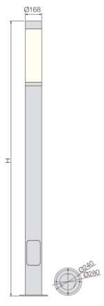 VALE10 Holgate LED Column Bollard - Image 3